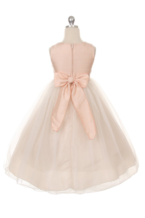 Classic Silk Flower Girl Dress