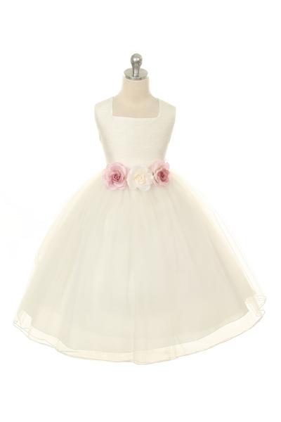 Classic Silk Flower Girl Dress