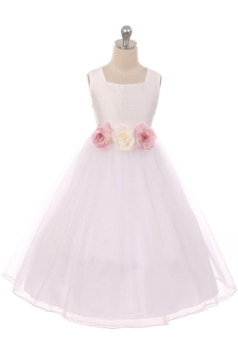 Classic Silk Flower Girl Dress