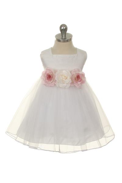 Silk Top Baby Dress - Ivory