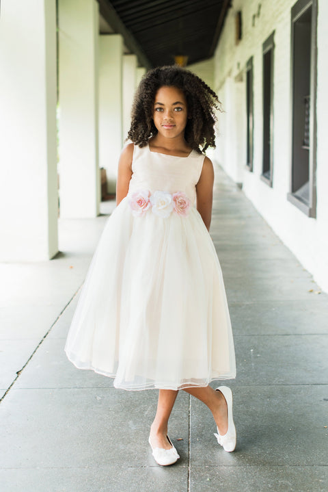 Classic Silk Flower Girl Dress