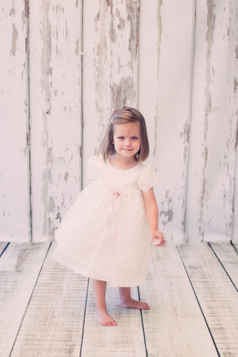 Short Sleeved Lace Baby Dress