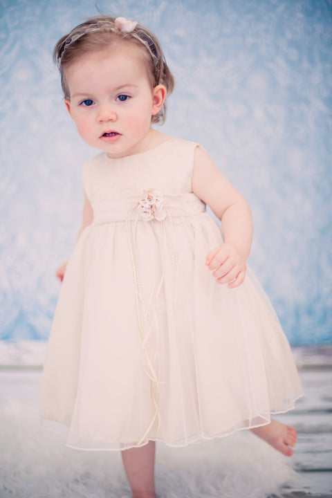 Metallic Jacquard Baby Dress