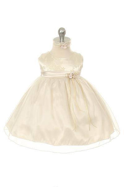Metallic Jacquard Baby Dress