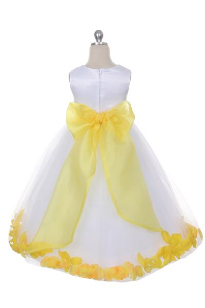Flower Petal Dress w/ Sash (White Dress) 1of2