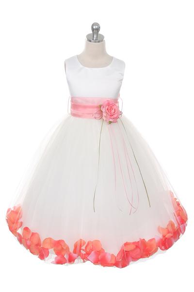 Flower Petal Dress w/ Sash (White Dress) 2of2