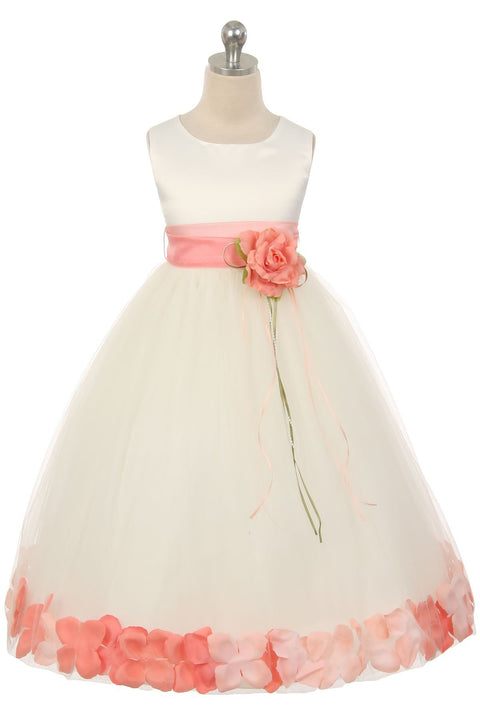 Flower Petal Dress w/ Sash (Ivory Dress) 1of2