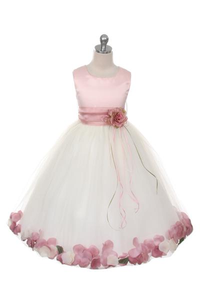 Flower Petal Dress w/ Sash (Ivory Dress) 1of2