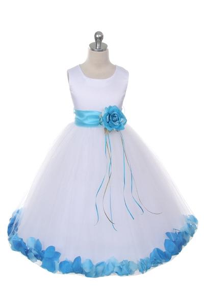 Flower Petal Dress w/ Sash (White Dress) 1of2