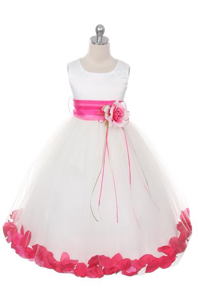Flower Petal Dress w/ Sash (White Dress) 1of2
