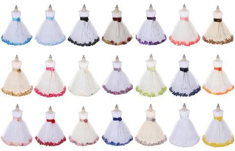 Flower Petal Dress w/ Sash (White Dress) 2of2