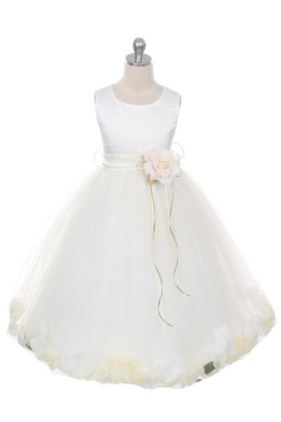 Flower Petal Dress w/ Sash (Ivory Dress) 1of2