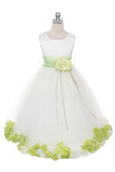 Flower Petal Dress w/ Sash (Ivory Dress) 1of2