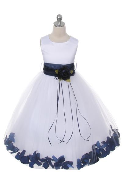 Flower Petal Dress w/ Sash (White Dress) 1of2