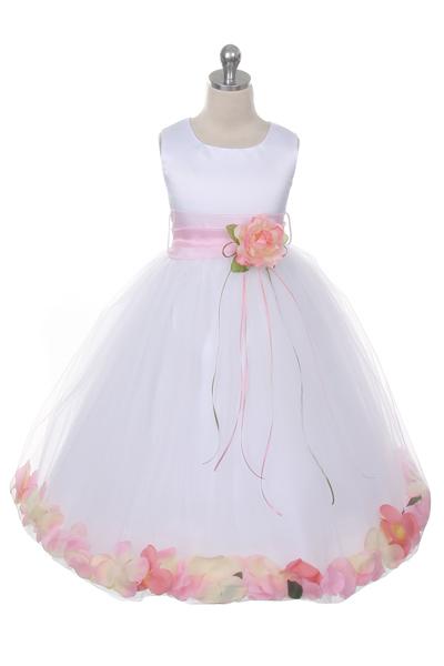 Flower Petal Dress w/ Sash (Ivory Dress) 1of2