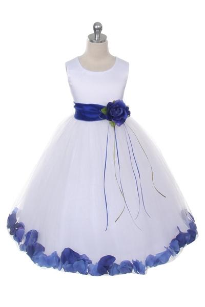 Flower Petal Dress w/ Sash (White Dress) 1of2