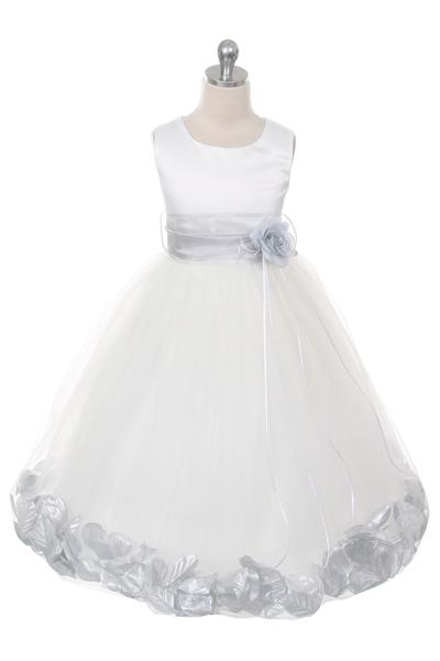 Flower Petal Dress w/ Sash (White Dress) 1of2