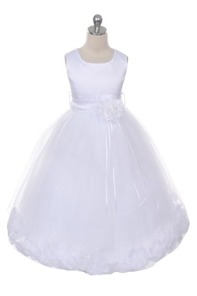 Flower Petal Dress w/ Sash (White Dress) 1of2