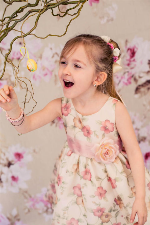 Classic Floral Organza Girl Dress