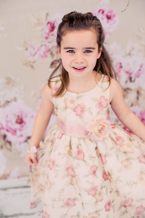 Classic Floral Organza Girl Dress