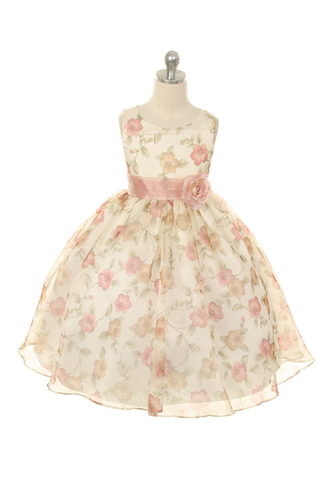 Classic Floral Organza Girl Dress