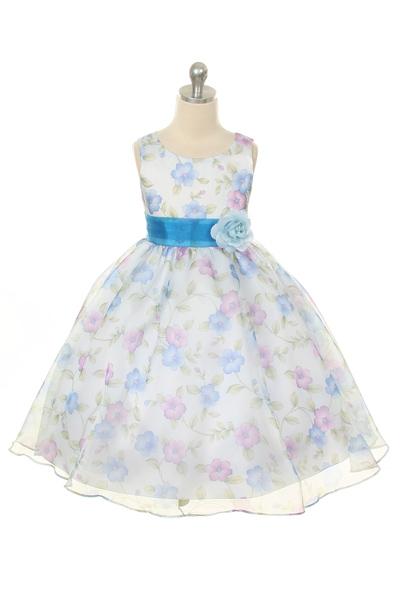 Classic Floral Organza Girl Dress