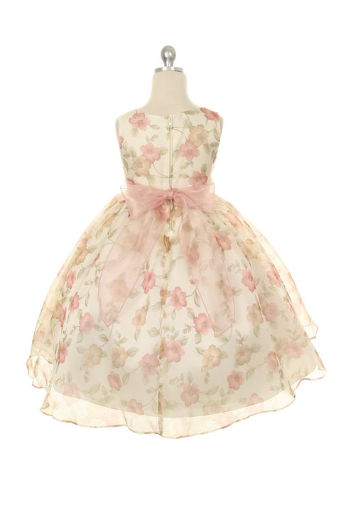 Classic Floral Organza Girl Dress