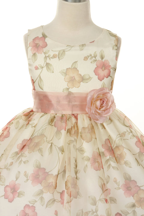 Classic Floral Organza Girl Dress