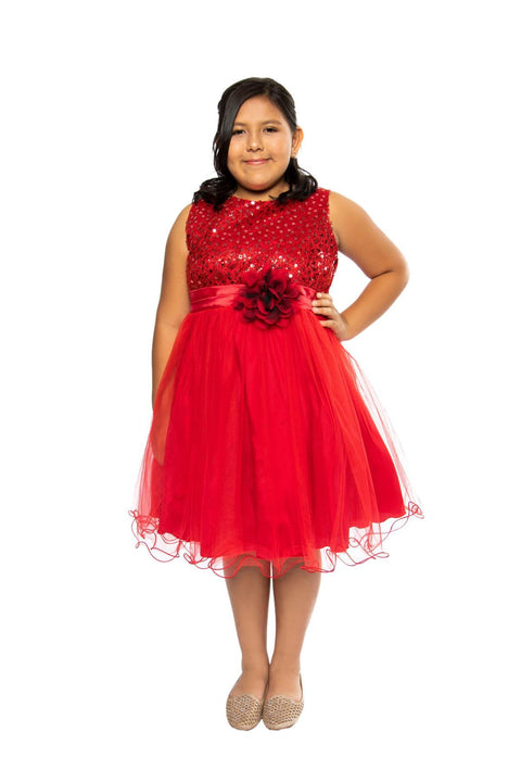 Plus Size Sequin Girl Party Dress