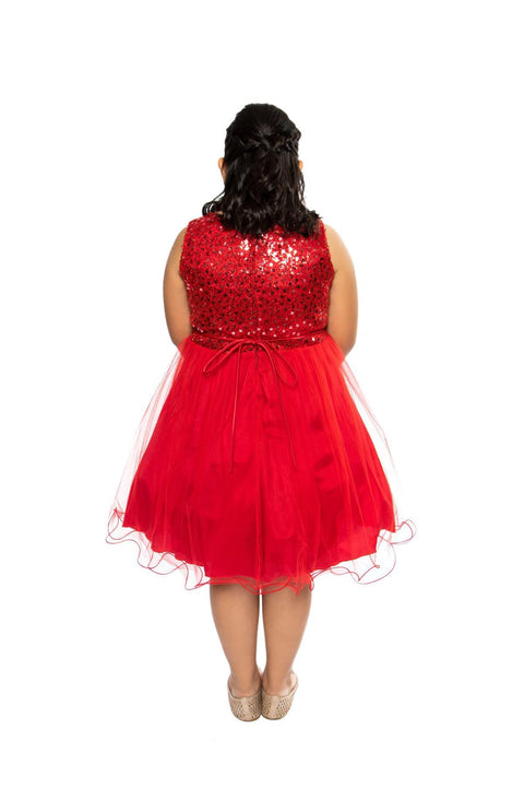 Plus Size Sequin Girl Party Dress