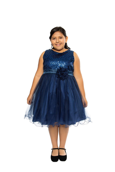 Plus Size Sequin Girl Party Dress