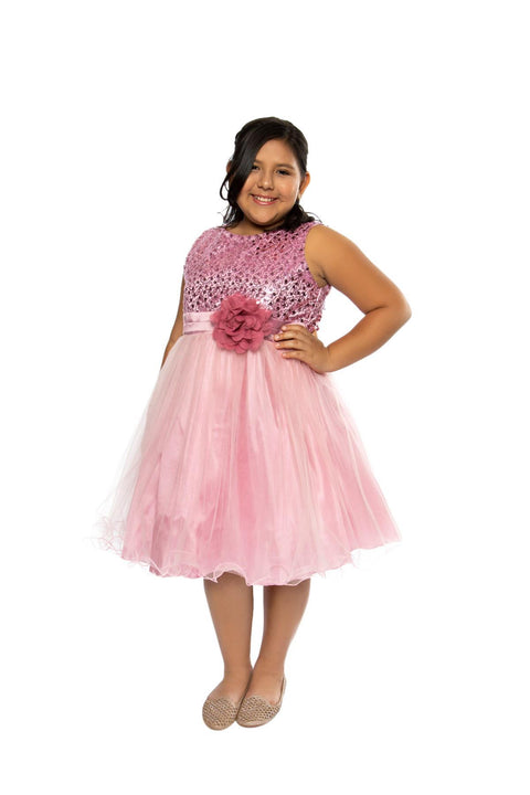 Plus Size Sequin Girl Party Dress