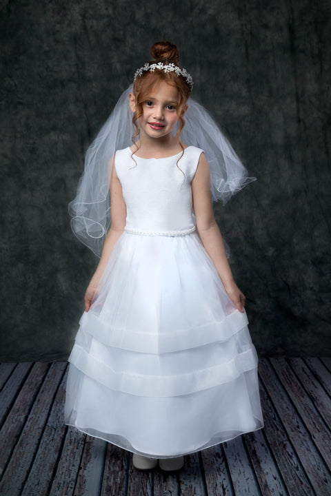 Fan Shape Design Communion Dress