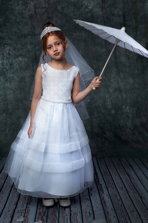 Fan Shape Design Communion Dress