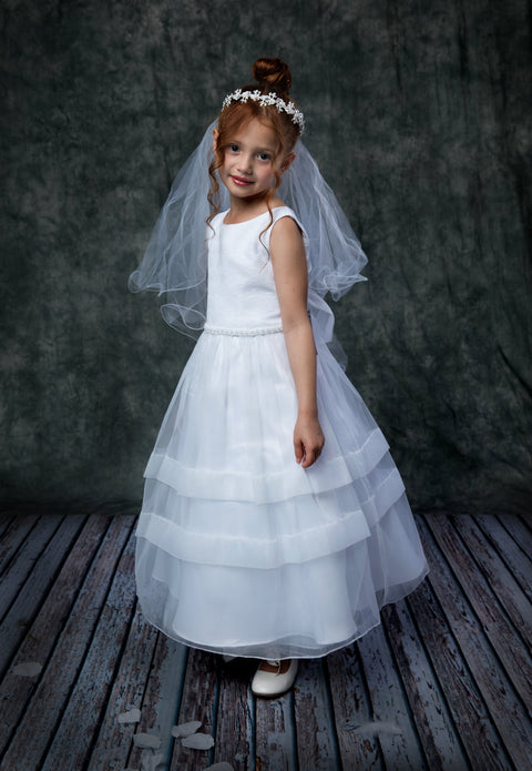 Fan Shape Design Communion Dress