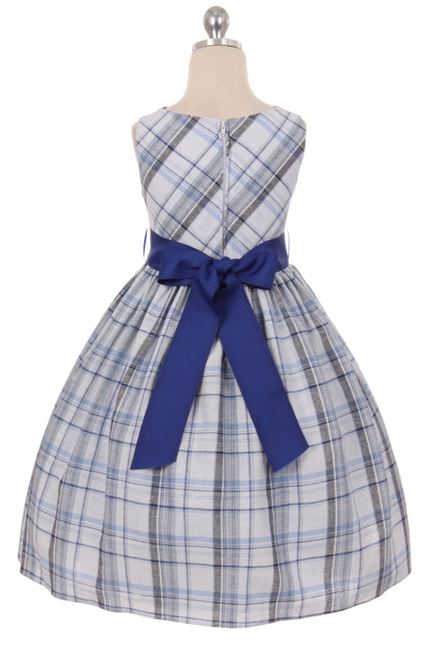 Tartan Plaid Cotton Girl Dress