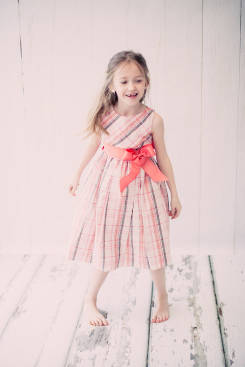 Tartan Plaid Cotton Girl Dress
