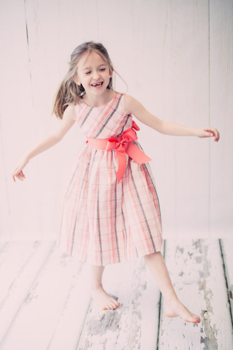 Tartan Plaid Cotton Girl Dress