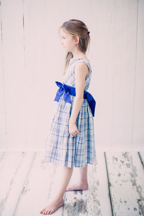 Tartan Plaid Cotton Girl Dress