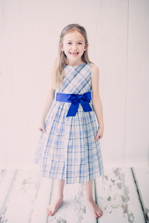 Tartan Plaid Cotton Girl Dress