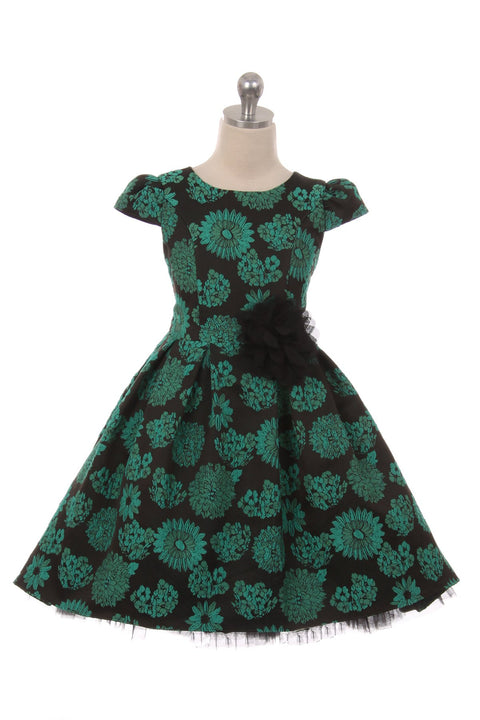 Peek-A-Boo Tulle High-Low Girl Dress- Full Bloom