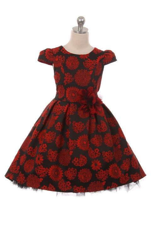 Peek-A-Boo Tulle High-Low Girl Dress- Full Bloom