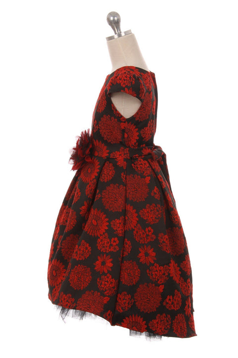 Peek-A-Boo Tulle High-Low Girl Dress- Full Bloom