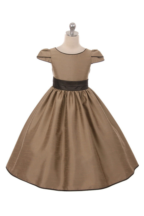 Classic Elizabeth Satin Dress With Sleeves