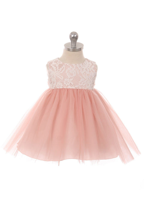 Lace Illusion Baby Dress