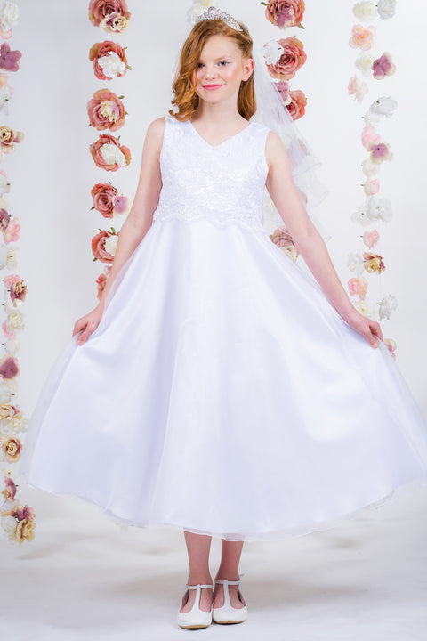 Lace Applique Bodice Full Dress