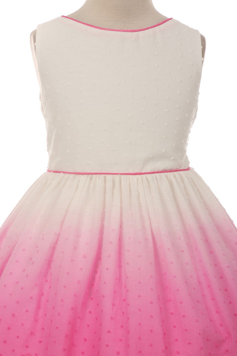 Ombre Cotton Cut Out Dress