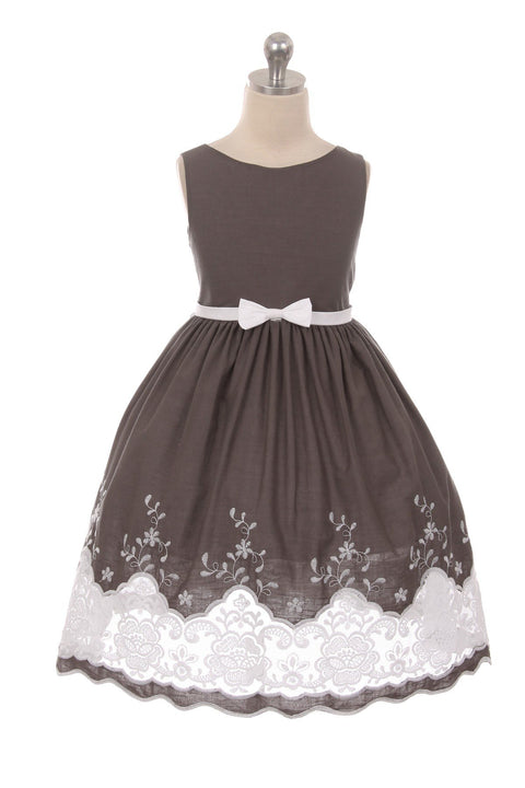 Cotton Sheer Embroidery Dress