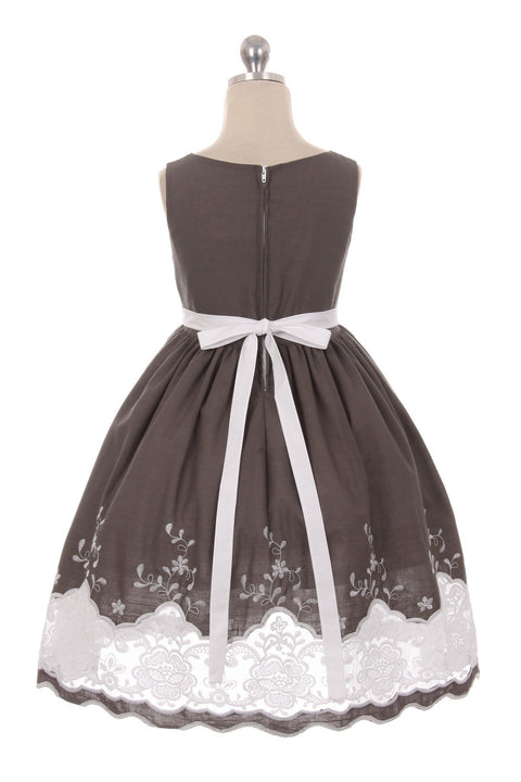 Cotton Sheer Embroidery Dress