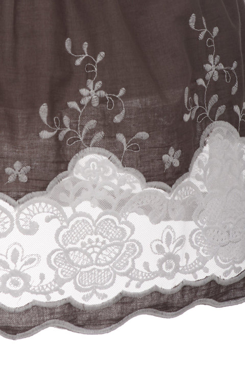Cotton Sheer Embroidery Dress